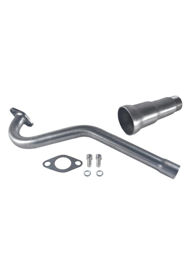 VCUJSUC 3 Stage Exhaust Header Pipe For Coleman CT100U Predator 79cc 98cc 3HP Mini Bike Silver - Image 1