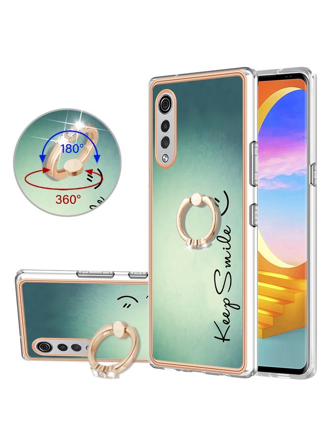 S-TOP Case For LG Velvet 5G / 4G / G9 Velvet Electroplating Dual-side IMD Phone Case with Ring Holder - Image 1