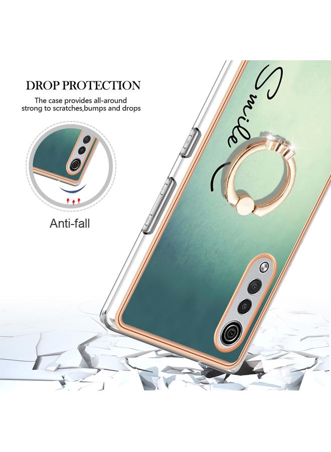 S-TOP Case For LG Velvet 5G / 4G / G9 Velvet Electroplating Dual-side IMD Phone Case with Ring Holder - Image 4