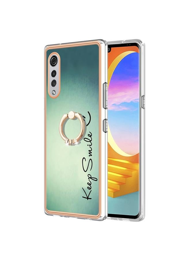 S-TOP Case For LG Velvet 5G / 4G / G9 Velvet Electroplating Dual-side IMD Phone Case with Ring Holder - Image 2