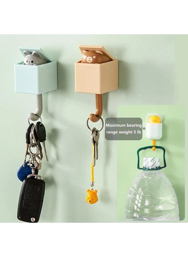 أظرف حائط كرتونية على شكل جرذ برتقالي، تصميم متين بدون حفر للمفاتيح والقبعات والحقائب - Image 5