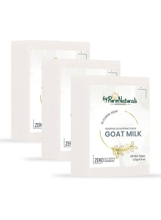 byPurenaturals - Organic Mesmerizing And Natural Glycerin Made Goat Milk Soap For Men Women 125Gm Pack Of 3 - Image 1