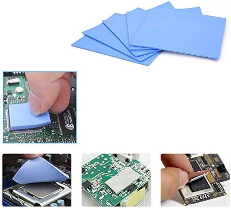 TRUEBOND 5 Pack Thermal pad Size- 20x67x1.5mm thermal Conductive Silicone Pads with 12.0 W/(m⋅K) Soft Safe Simple to Apply for SSD CP, GPU LED IC Chipset Cooling Blue - Image 4