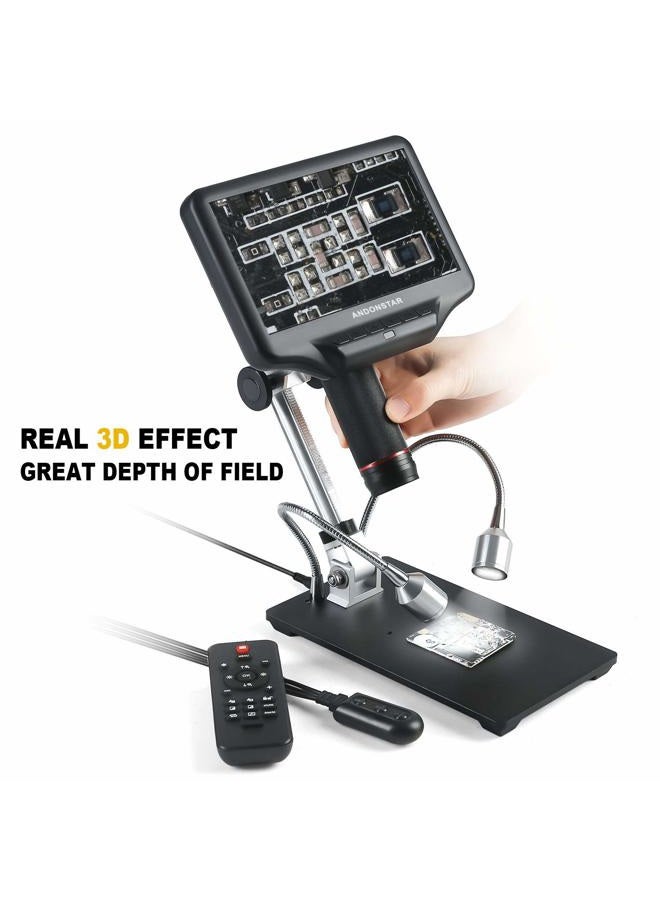 Andonstar AD407 3D HDMI Soldering Digital Microscope with 4MP UHD and 7 inch Adjustable LCD Screen USB Video Microscopes for Phone Repairing SMT SMD DIY - Image 3