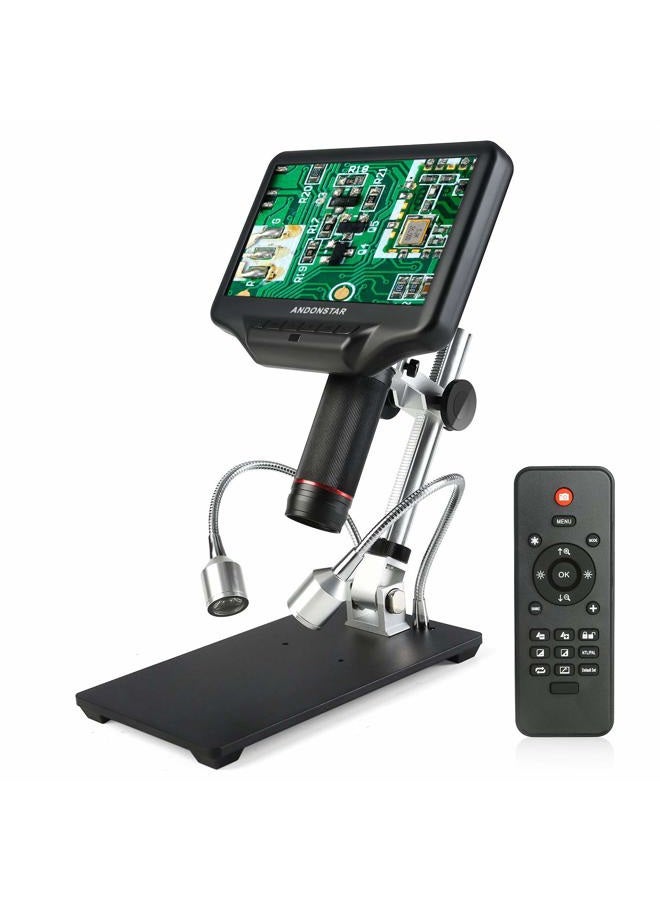 Andonstar AD407 3D HDMI Soldering Digital Microscope with 4MP UHD and 7 inch Adjustable LCD Screen USB Video Microscopes for Phone Repairing SMT SMD DIY - Image 1