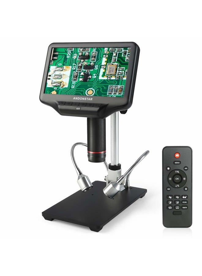Andonstar AD407 3D HDMI Soldering Digital Microscope with 4MP UHD and 7 inch Adjustable LCD Screen USB Video Microscopes for Phone Repairing SMT SMD DIY - Image 2