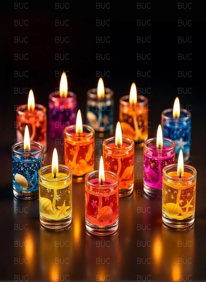 BUC Gel Tea Light Candles Multicolor Eco-Friendly Wax Candle Decorative Diwali & Festival Lights Home Décor & Gifting (Pack of 6) - Image 2