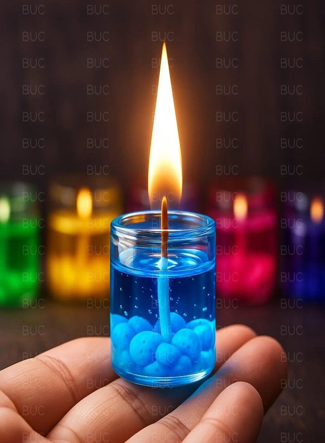 BUC Gel Tea Light Candles Multicolor Eco-Friendly Wax Candle Decorative Diwali & Festival Lights Home Décor & Gifting (Pack of 6) - Image 3