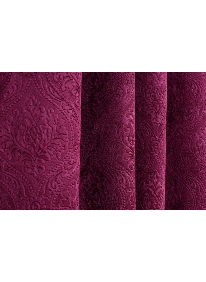 Homefab India 2 Piece Velvet Door Curtains - 7 feet, Wine - Image 5