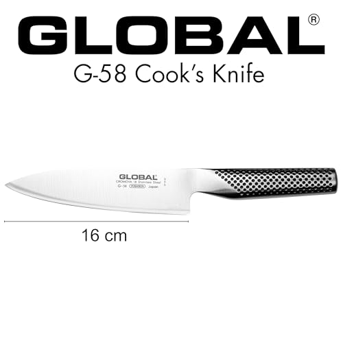 GLOBAL سكين شيف 6 بوصة من جلوبال - خفيف الوزن من الفولاذ المقاوم للصدأ الياباني، حافة حادة للغاية، صنع في اليابان، G-58 - Image 2