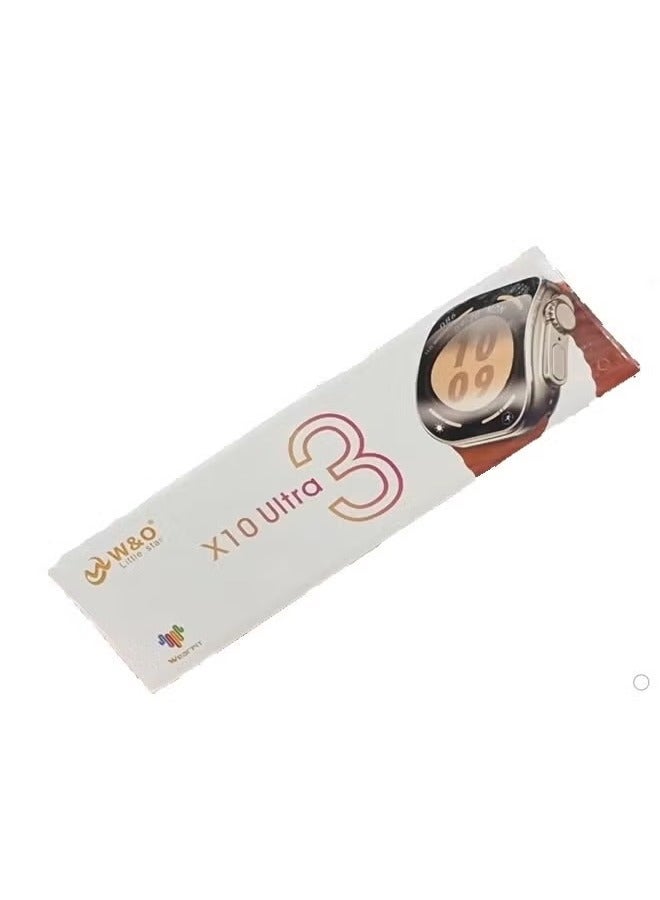 W&O X10 Ultra Smart Watch 3 Curved Glass with Silicone Strap and Wireless Charging White - Image 2