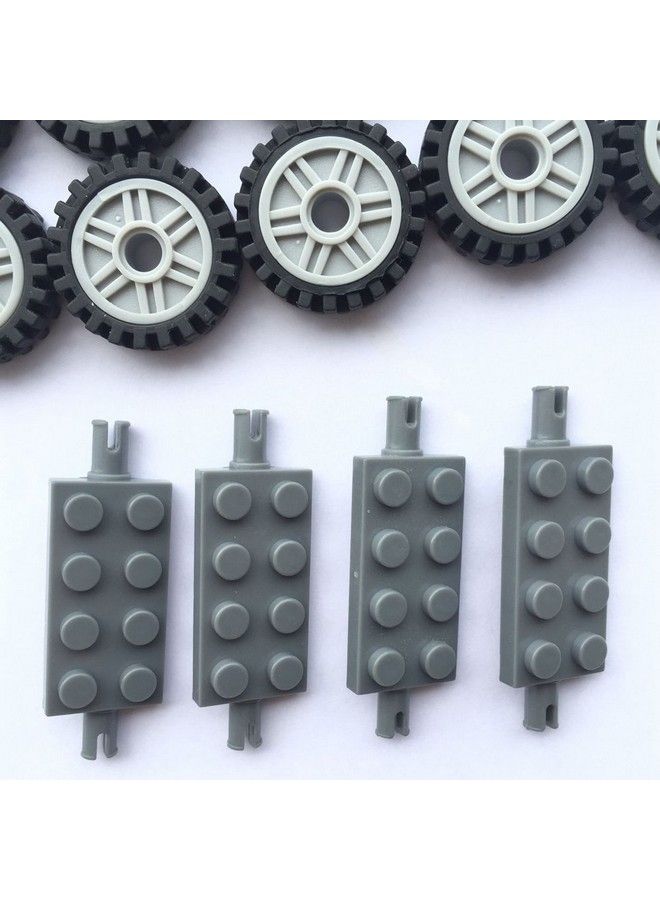 Taken All 24 Mm X 7 Mm Tirewheel And Long Axles 50 Pieces Brick Building Chassis Pieces Education Wheels Set Toy  - Image 3