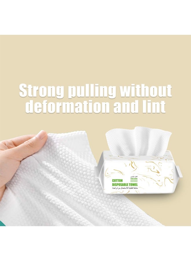 keke Pack of 5 Ultra Soft Disposable Face Towels 100% Cotton, Thickened Travel Washcloths for Makeup Removal & Facial Cleansing - Image 2