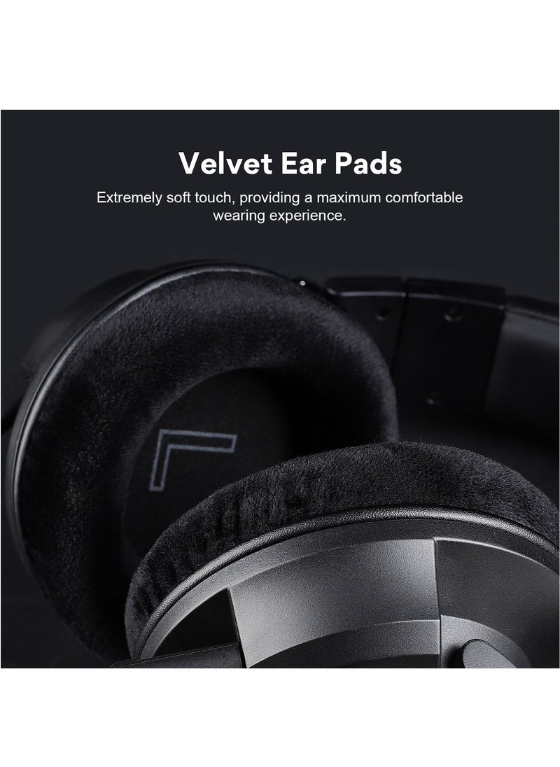 Monitor 80 Over-Ear Open Studio DJ Headset with 3.5 mm and 6.35 mm Cable for Mixing Mastering Gaming