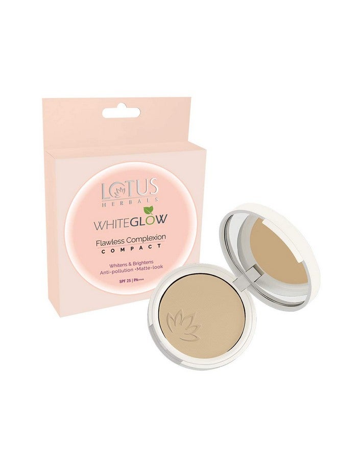 LOTUS HERBALS Whiteglow Flawless Complexion Compact - Caramel C3 | Matte Look | Spf 25 | Anti Pollution | 10G  - Image 1