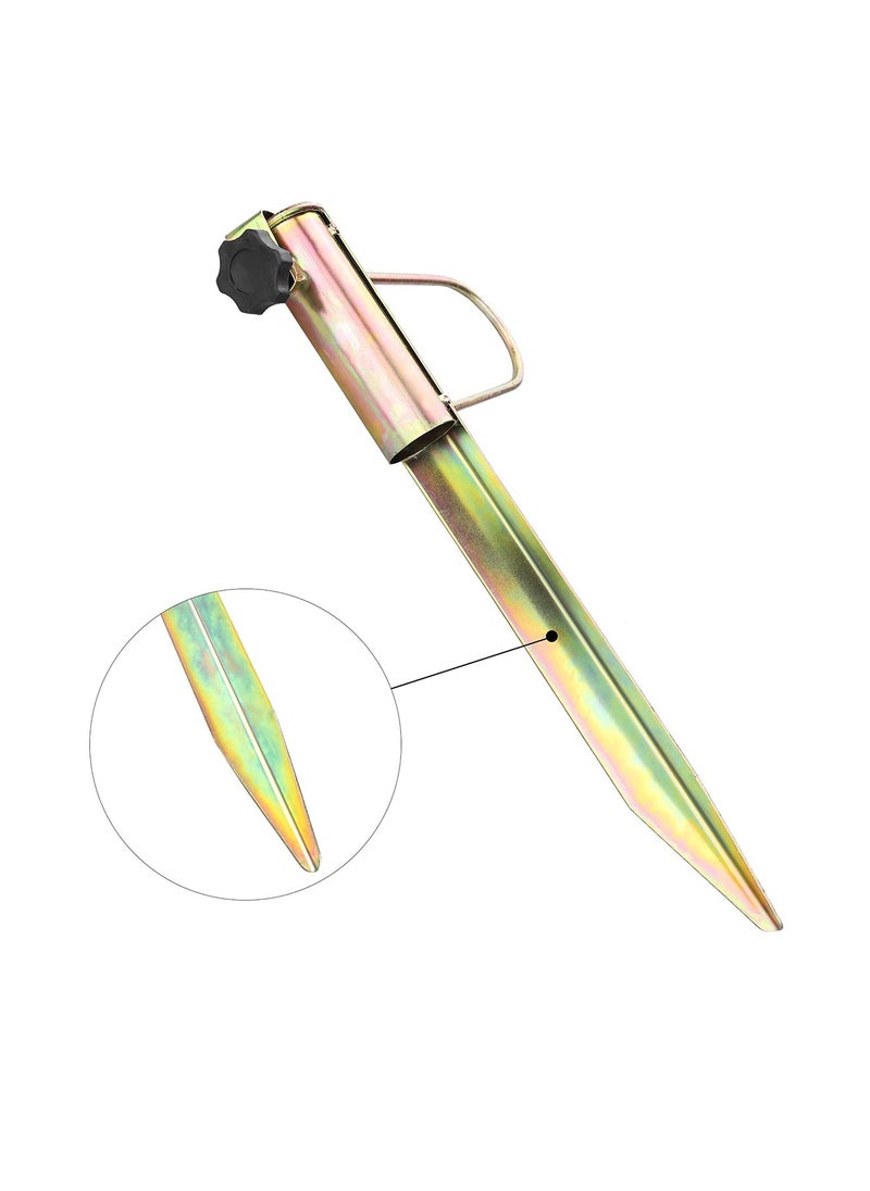 SYOSI - Ground Spike Umbrella Parasol Flag Pole, Metal Umbrella Holder Sand Screw Stand Fishing Rods for Outdoor Camping Beach Sand Anchor Ground Soil Spike with Adaptor 25-32mm Diameter Adjustable - Image 1