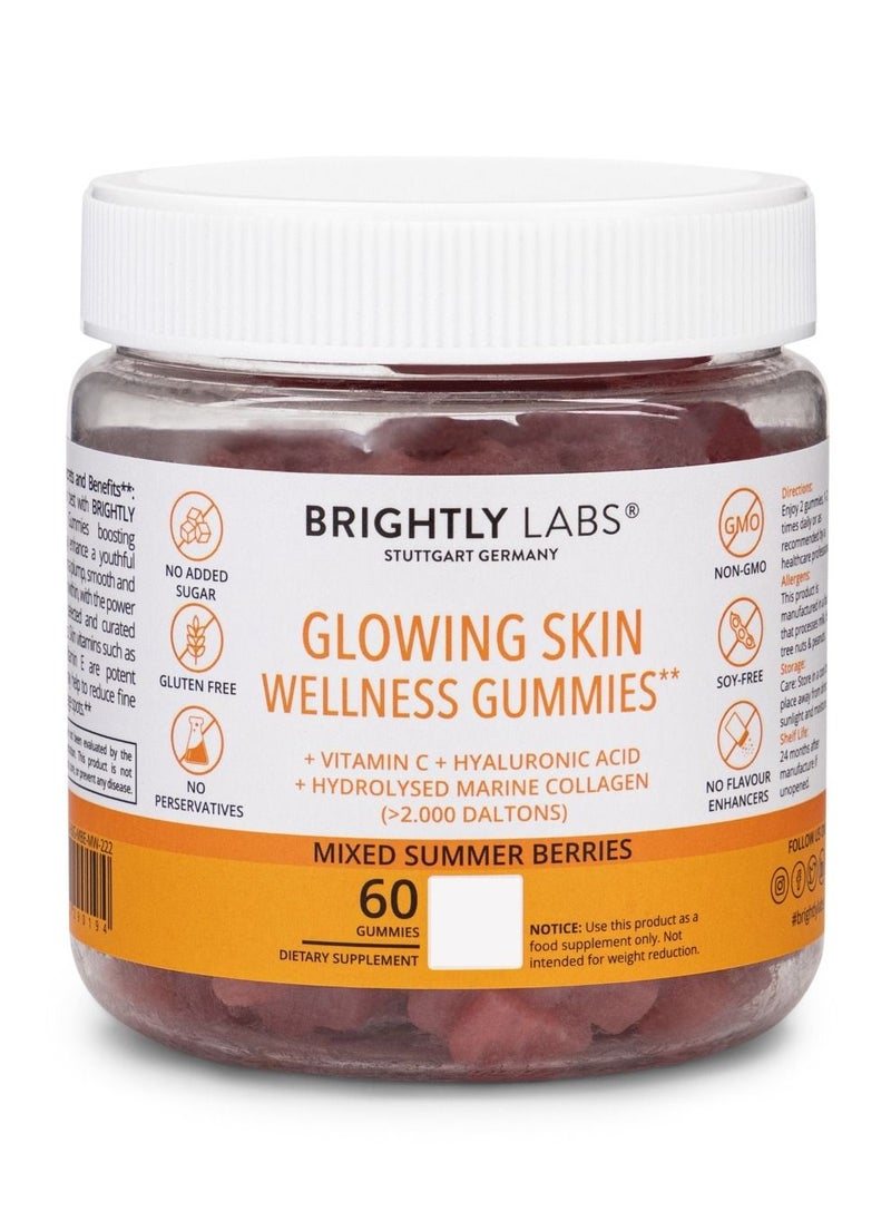 Transform with Glowing Skin Wellness Gummies! Packed with Marine Collagen, Vitamin C & Hyaluronic Acid Mixed Summer Berries Flavor. Sugar-Free. 60 Gummies. - pzsku/ZA3887697EAE370B4BD7FZ/45/_/1690602938/af9b6dc3-79fe-466d-a6d2-2bf429445fec