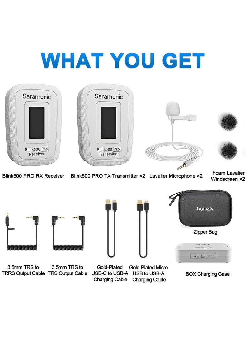 Saramonic - Blink 500 Pro B2 Wireless Microphone System (2 Transmitters + 1 Receiver) - Image 1