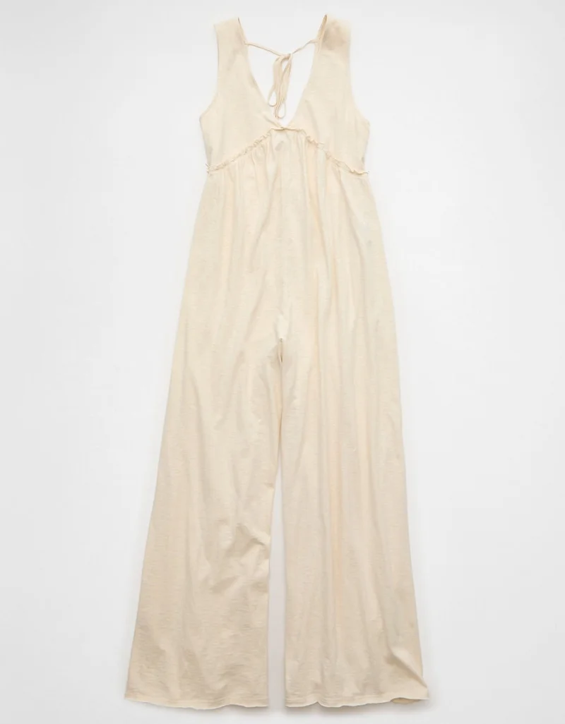 American Eagle  AE Sunchaser Knit V-Neck Jumpsuit for Women | Best Price UAE