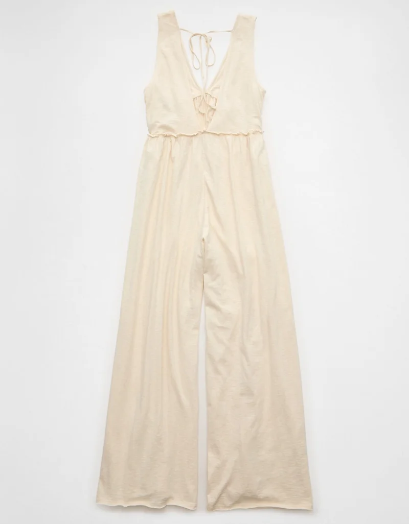 American Eagle  AE Sunchaser Knit V-Neck Jumpsuit for Women | Best Price UAE
