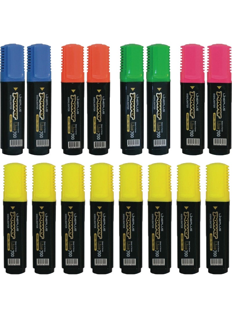 lineplus Power Line 700 Highlighter Pen 16 Pack 