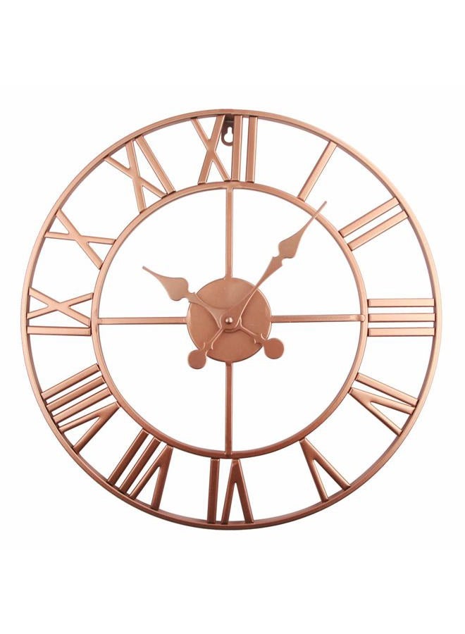 Timelike Large Roman Wall Clock, Rustic Vintage Metal Wall Clock Oversized Big European Retro Wall Clock for Home Living Room Art Wall Decor - Image 1