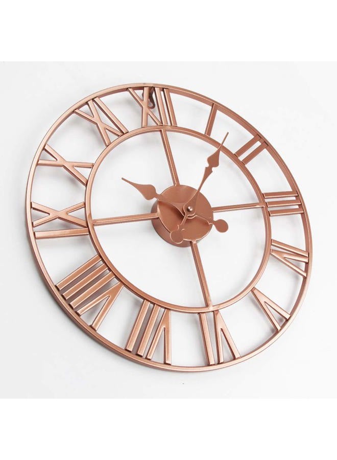 Timelike Large Roman Wall Clock, Rustic Vintage Metal Wall Clock Oversized Big European Retro Wall Clock for Home Living Room Art Wall Decor - Image 3