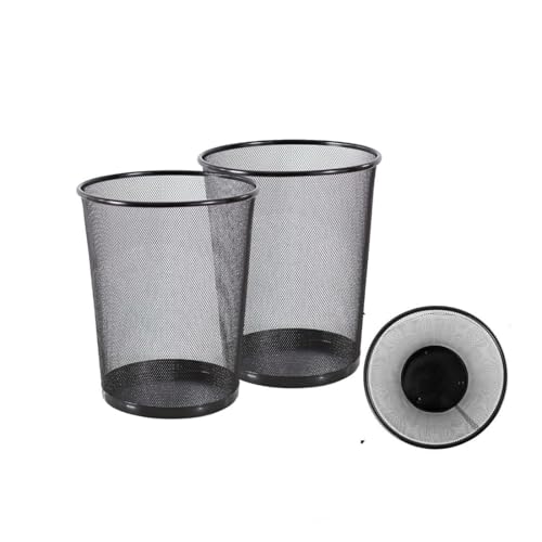 VeleSolv (Pack of 2 Metal Mesh Dustbin for Office use & Home/Multipurpose (Small, Black) - Image 1