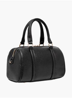 Le Confort Women Solid Bowler Bag with Detachable Strap and Zip Closure  - Image 3