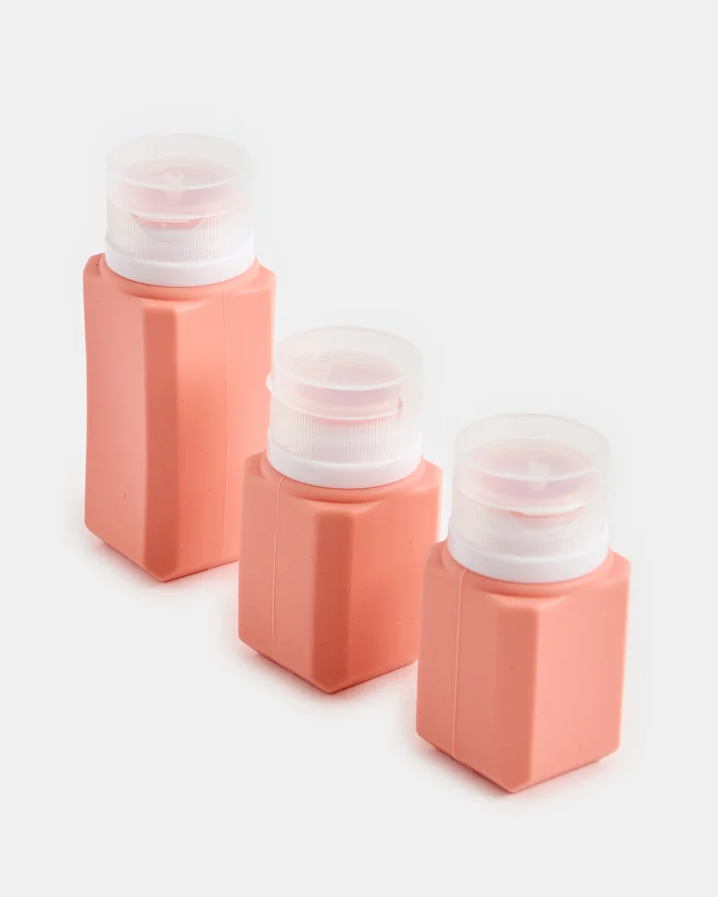 REDTAG Pink Travel Bottle Set With Bag (5 Piece)