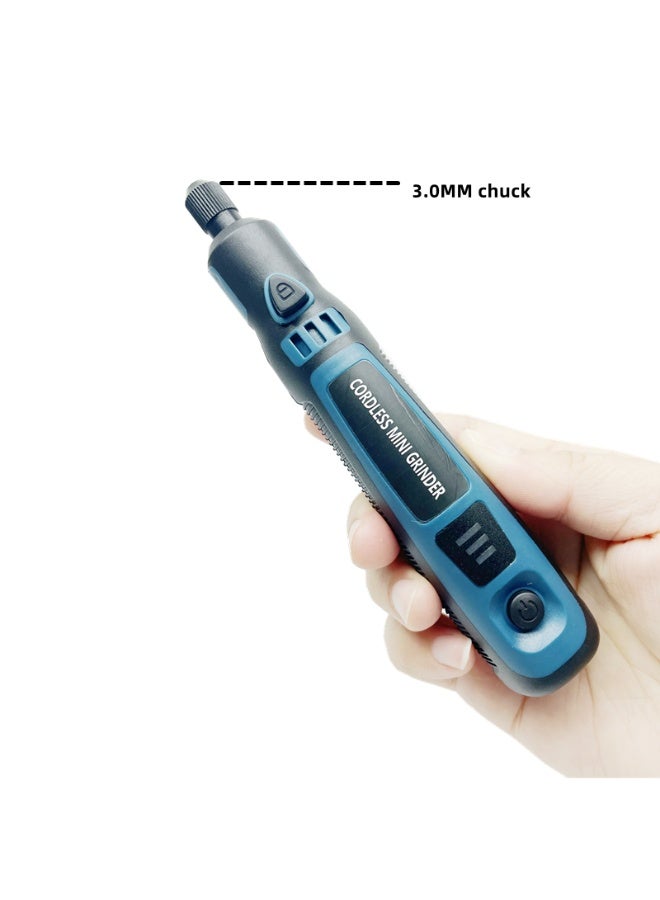 12W Mini Cordless Rotary Tool Kit with 60Pcs Polishing Accessories, 15000 RPM Electric Engraving Pen with 1/8" Shank, USB Charging Wireless Micro Drill Grinder Set with Wool Buffing Wheels and Polishing Bits for DIY Crafting - Image 1