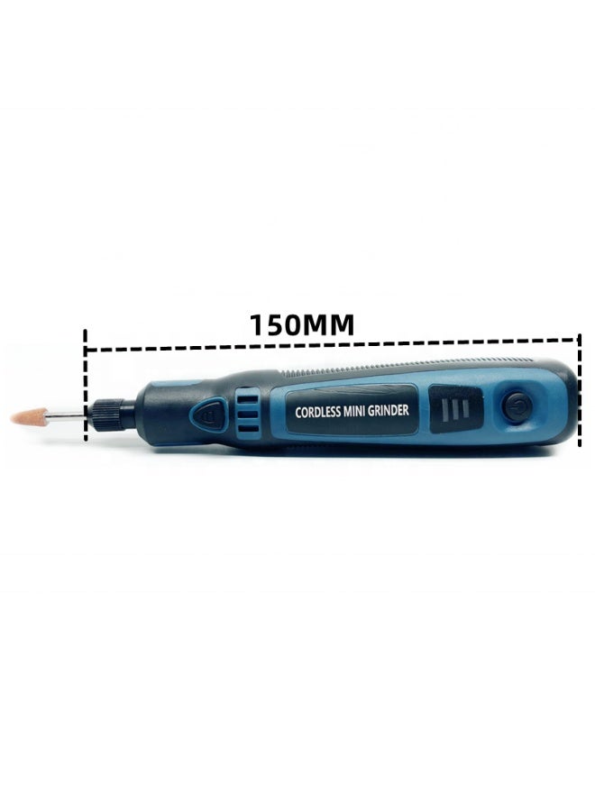 12W Mini Cordless Rotary Tool Kit with 60Pcs Polishing Accessories, 15000 RPM Electric Engraving Pen with 1/8" Shank, USB Charging Wireless Micro Drill Grinder Set with Wool Buffing Wheels and Polishing Bits for DIY Crafting - Image 3