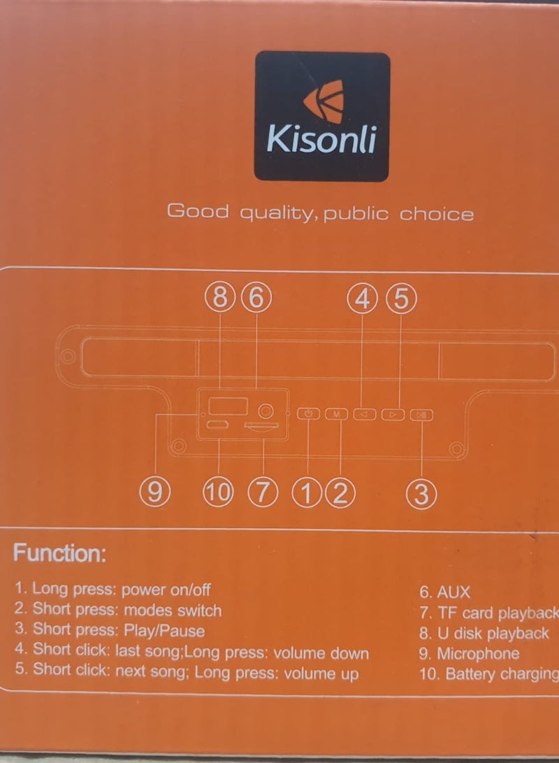 Kisonli blutooth speaker in wood design - Image 4