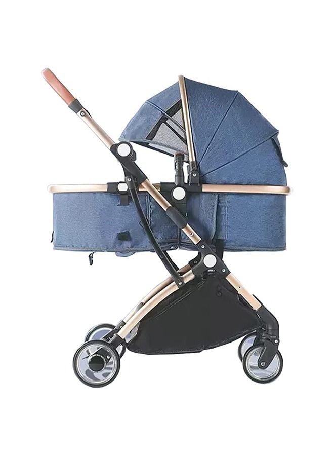 جي تي-ويل عربة أطفال محمولة بتصميم خاص للسفر ، عربة أطفال حديثي الولادة ، TR20 (أزرق بريم) - Image 1