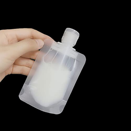 RONRONS 15 Pieces Refillable Squeeze Pouch Bags for Toiletries, 100ml/3.4oz Plastic Flask TSA Approved Travel Size Containers, Leak Proof Empty Squeezable Lotion Tubes Bags Shampoo Bottles - Image 3