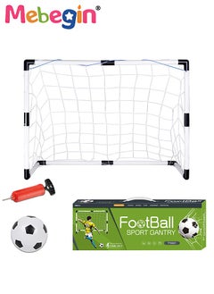 MEBEGIN 95*48*70cm Football Goal for Kids, Mini Training Practice Set with Inflator and 14cm Soccer Ball, Soccer Training Equipment , Multiplayer Sports Games, Soccer Sport Game, Easy to Assemble and Carry, Suitable for Playground, Backyard and Lawn  - Image 2