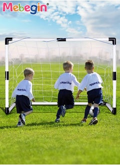 MEBEGIN 95*48*70cm Football Goal for Kids, Mini Training Practice Set with Inflator and 14cm Soccer Ball, Soccer Training Equipment , Multiplayer Sports Games, Soccer Sport Game, Easy to Assemble and Carry, Suitable for Playground, Backyard and Lawn  - Image 5