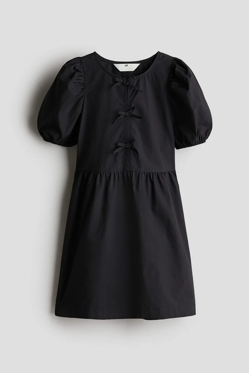 H&M Puff-sleeved cotton dress
