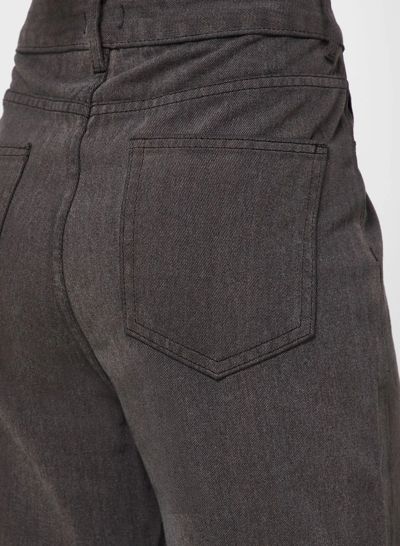 Ginger Wide Leg Jeans With Slit