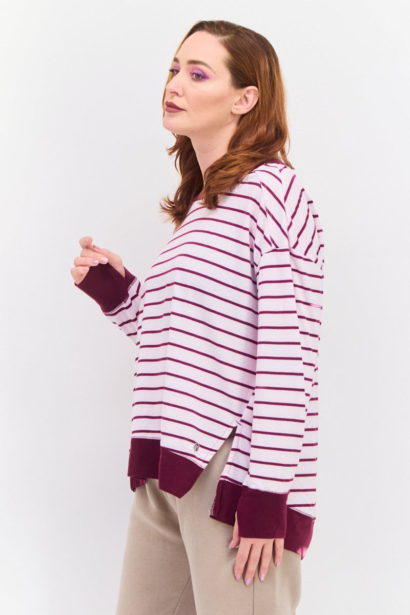 Jones New York Women Sportswear Fit Long Sleeve Outdoor, Pink - Image 2