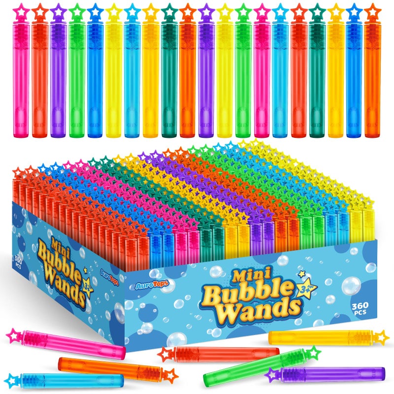 AuroTops 360 PCS Mini Bubble WandsBubble Party Favors Assortment Toys for KidsThemed Birthday Halloween Goodie Bags Carnival Prizes Wedding Bubble Maker Toys for KidsOutdoor Gifts for Girls Boys - Image 2