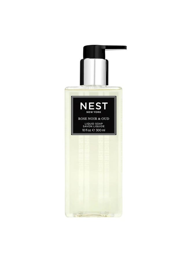 NEST FRAGRANCES Liquid Soap, Rose Noir & Oud - 10 fl oz - Cleanses & Nourishes Skin - Approx. 300 Pumps Per Bottle - Gluten Free & Cruelty Free  - Image 1