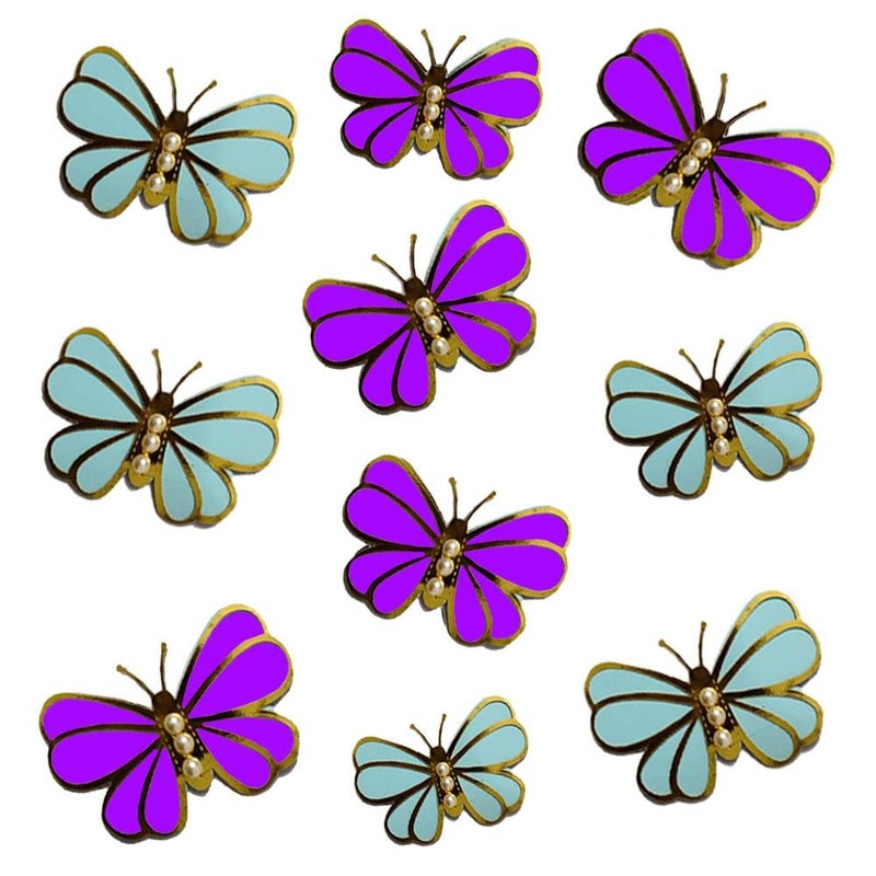 Pop the Party Butterfly Hanging Garland Party Decoration 4 Pack, 3D Paper Butterfly Hanging Banner for Wedding Baby Shower Birthday Home Decor, Blue (Multicolor Butterfly) - Image 3