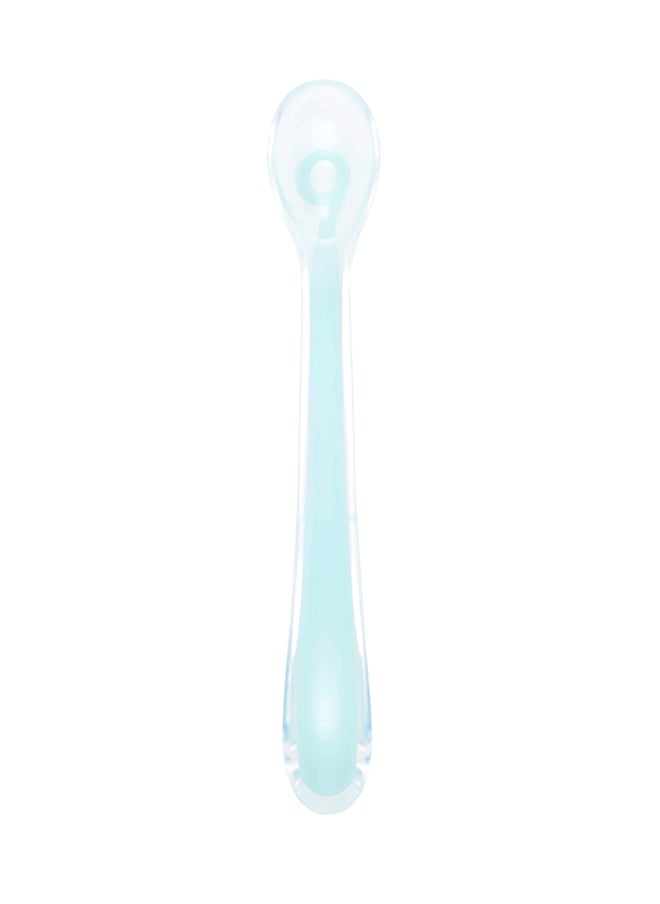 babymoov - Silicon Spoon, Bpa - Free, Dishwasher And Microwave Safe , Soft And Flexible Tips For Delicate Gums, Training Feeding Spoon, Food Spoons, Azur Blue, 4+ - Image 1