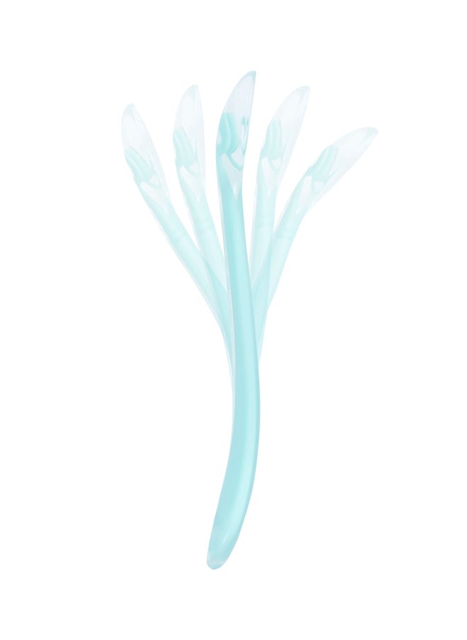babymoov - Silicon Spoon, Bpa - Free, Dishwasher And Microwave Safe , Soft And Flexible Tips For Delicate Gums, Training Feeding Spoon, Food Spoons, Azur Blue, 4+ - Image 1