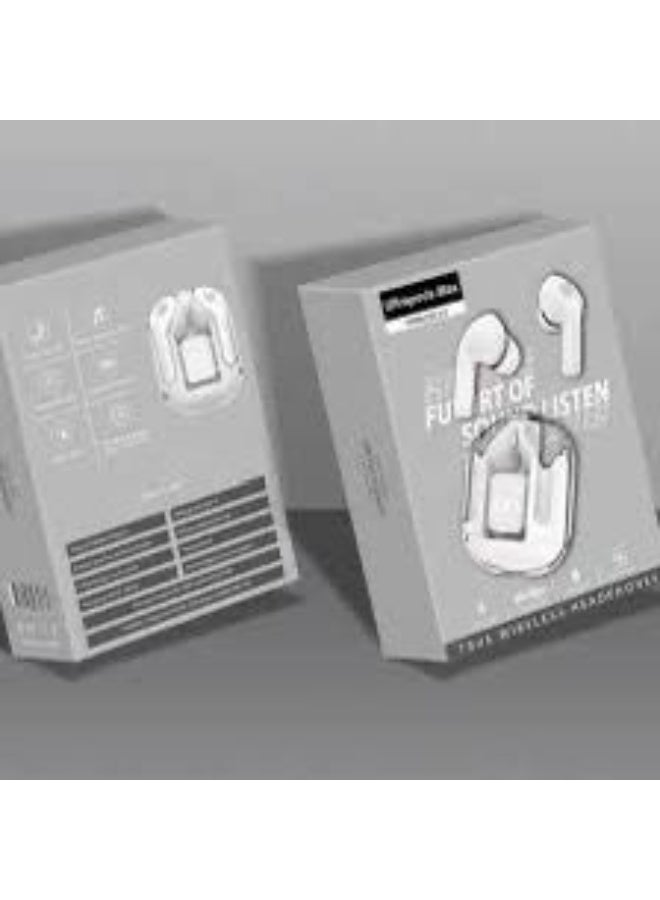 سماعات بلوتوث 5.3 لاسلكية مع شاشة عرض للطاقة، صوت ستيريو عميق وعزل ضوضاء وسماعات داخل الأذن مع ميكروفون – أبيض - Image 2