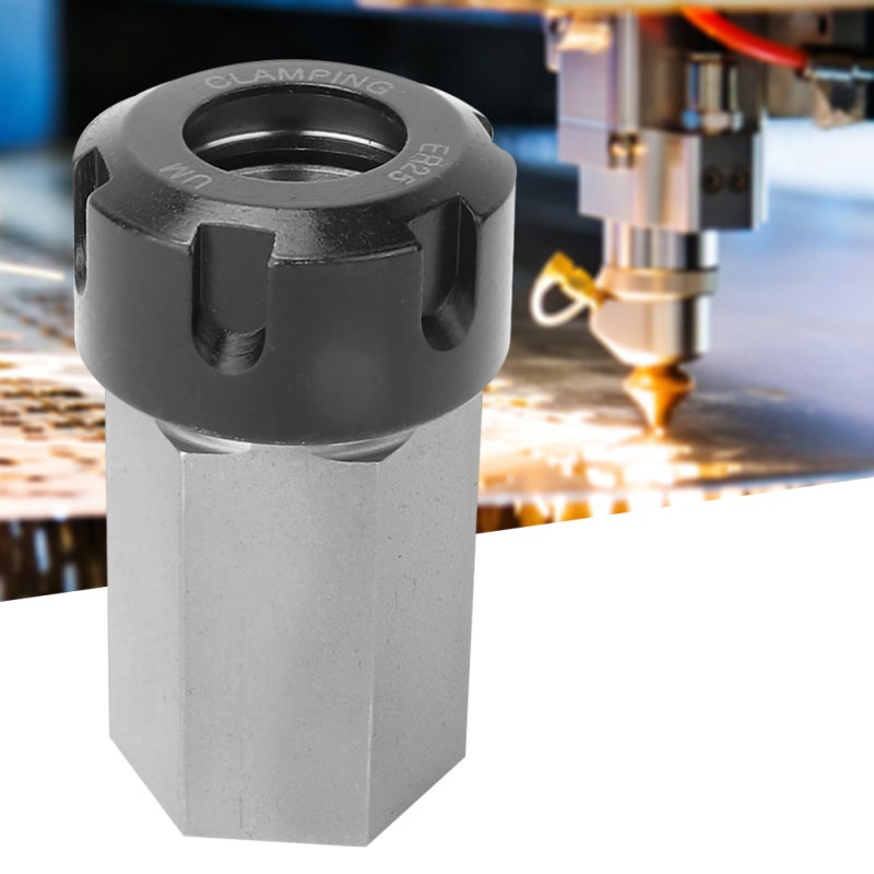 ER25 Collet Block Hex ER25 Collet Block Chuck for Lathe - Hardened Tool Steel High Strength Collet Holder for CNC Engraving Machine - Image 5