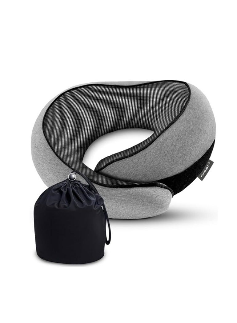 Neck Travel Pillow | Memory Foam Neck Pillow for Comfort on Airplane | Compact and Ergonomic Design for Travel, Car Rides, and Home Use | Ideal for Adults and Kids - Image 1