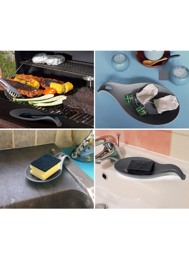 حامل ملاعق سيليكون، حامل ملاعق مطبخ سيليكون، حامل ملاعق مطبخ للمطبخ المنزلي، تخزين أدوات المطبخ - Image 3