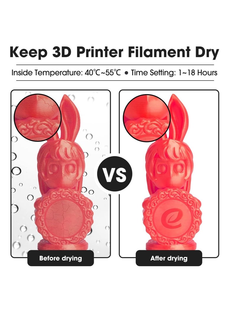 SYOSI eBOX Lite Upgraded Dryer Box of 3D Printer Filament, Dehydrator of Filament Storage Box, Keep Filament Dry During 3D Printing, Spool Holder, Compatible with 1.75mm, 2.85mm, 3.00mm Filament - Image 2